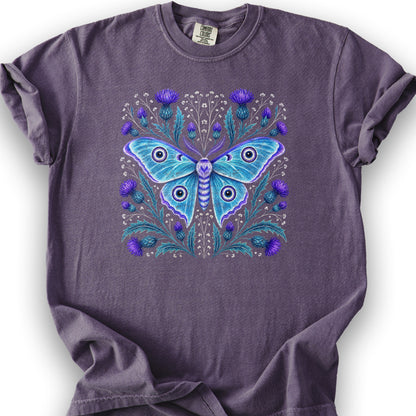 Emperor Moth Thistle T-Shirt - Grape
