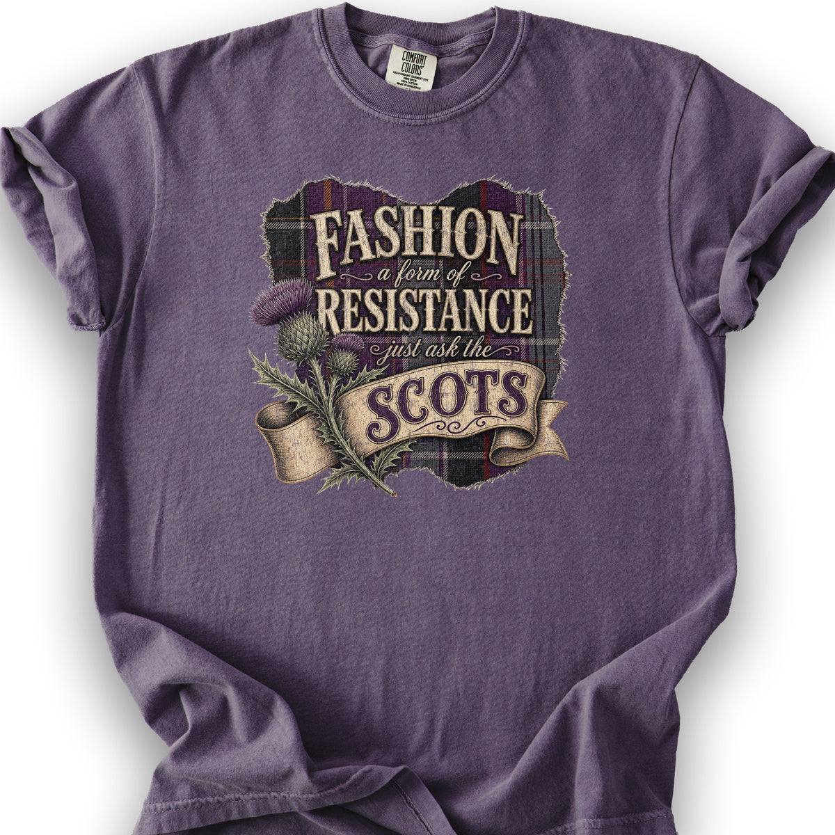 Fashion Resistance Scottish T-Shirt - Grape