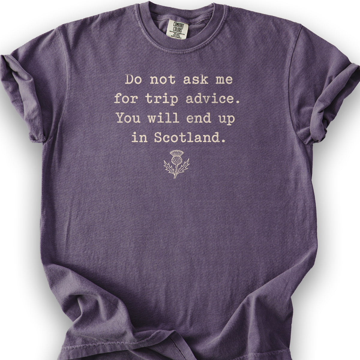 Trip Advice Scotland T-Shirt - Grape