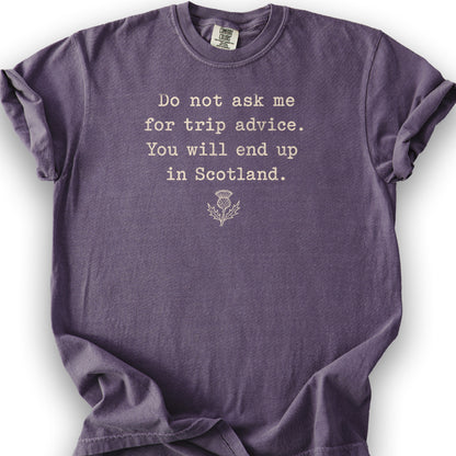 Trip Advice Scotland T-Shirt - Grape