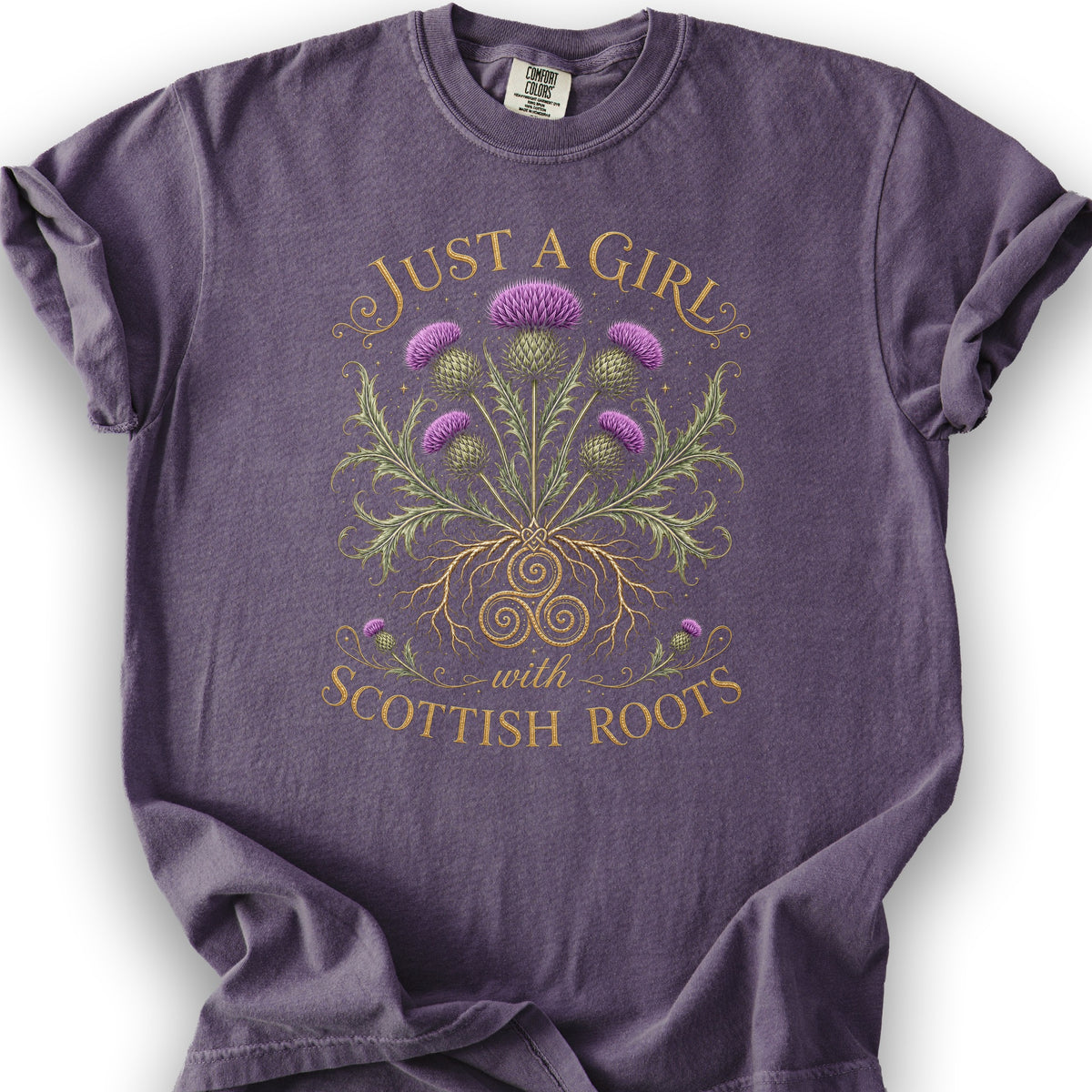 Scottish Roots Girl T-Shirt - Grape