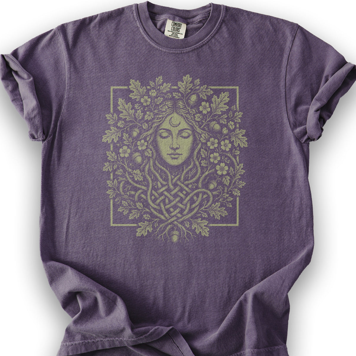 Green Goddess Crest T-Shirt - Grape
