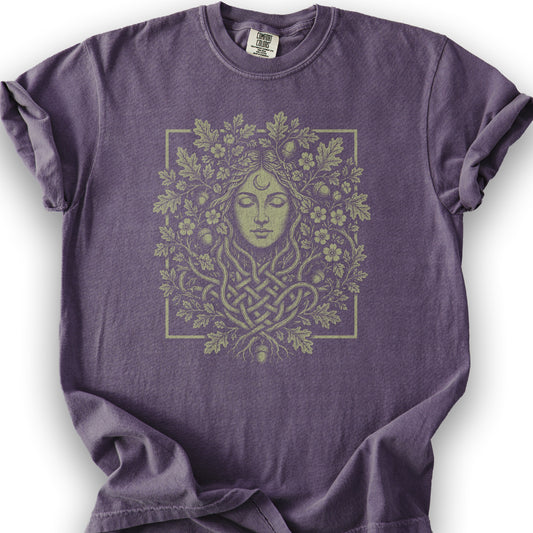 Green Goddess Crest T-Shirt - Grape