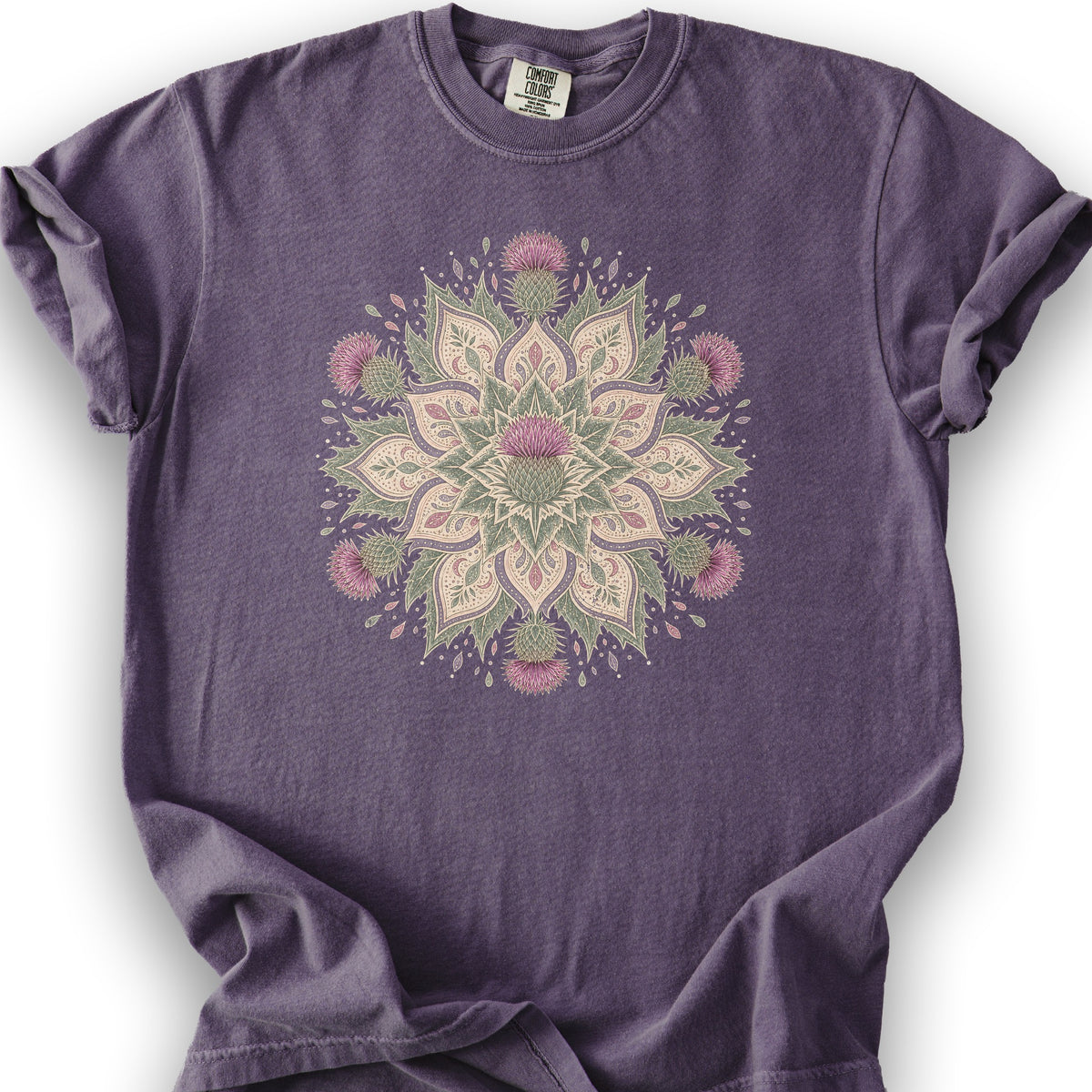Thistle Mandala T-Shirt - Grape