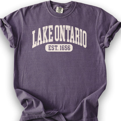 Bargain Bin Overstock! Lake Ontario Varsity T-Shirt - Grape