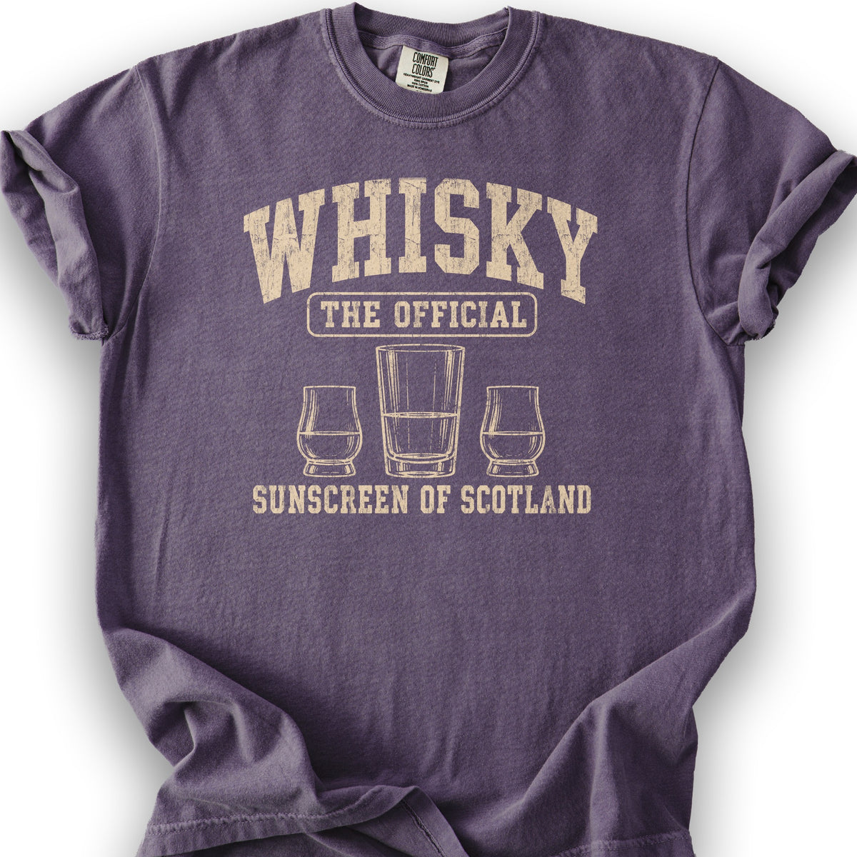 Whisky Scottish Sunscreen T-Shirt - Grape