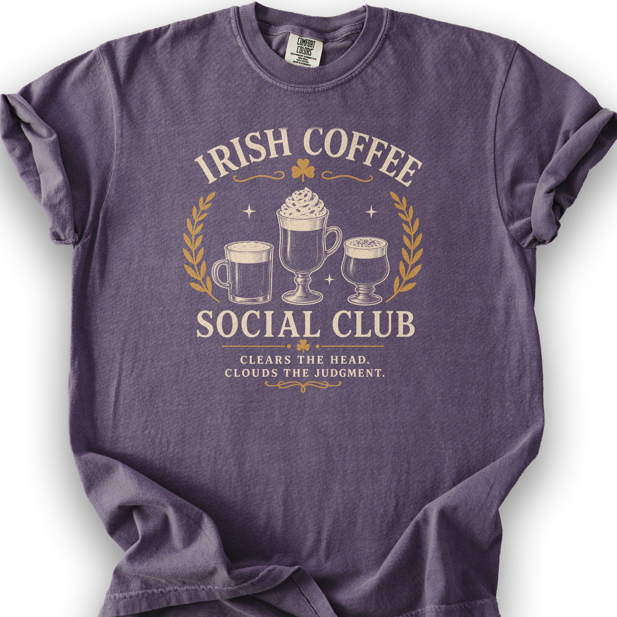 Irish Coffee Social Club T-Shirt - Grape