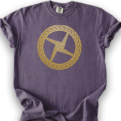 St Brigids Cross T-Shirt - Grape