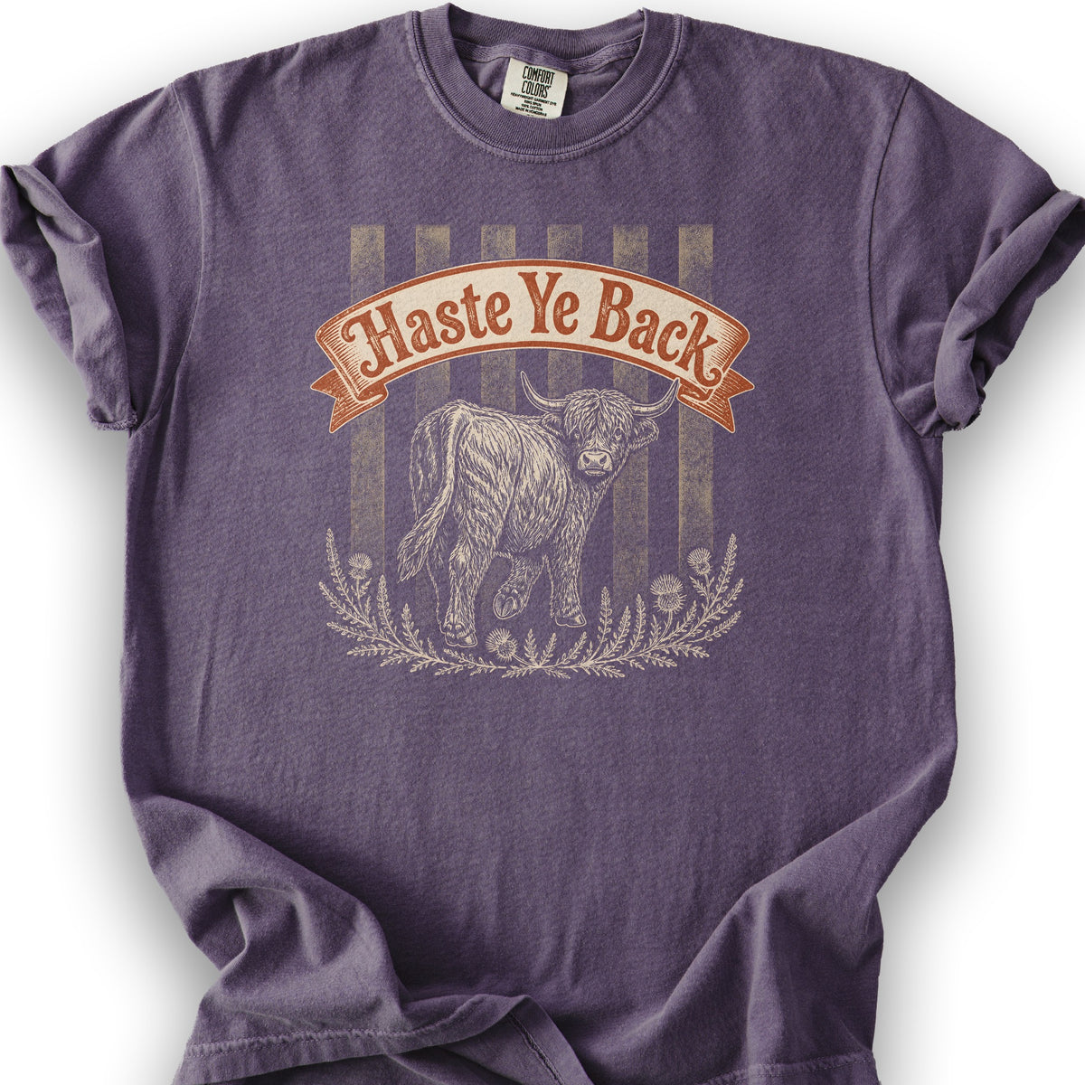 Haste Ye Back Coo T-Shirt - Grape
