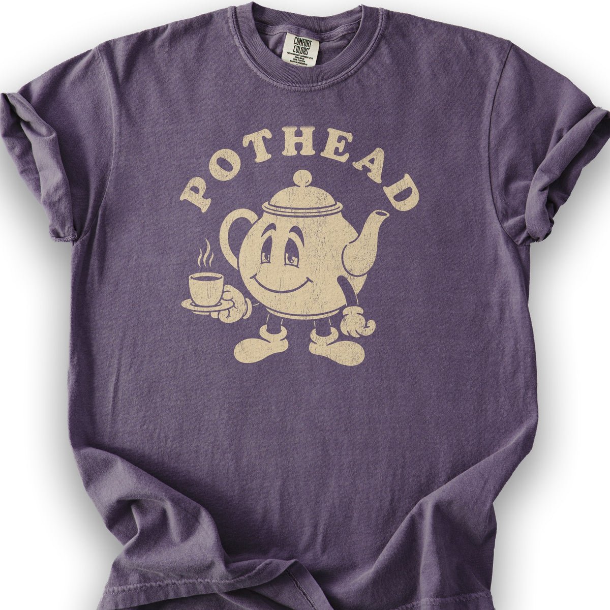 Pothead Teapot T-Shirt - Grape