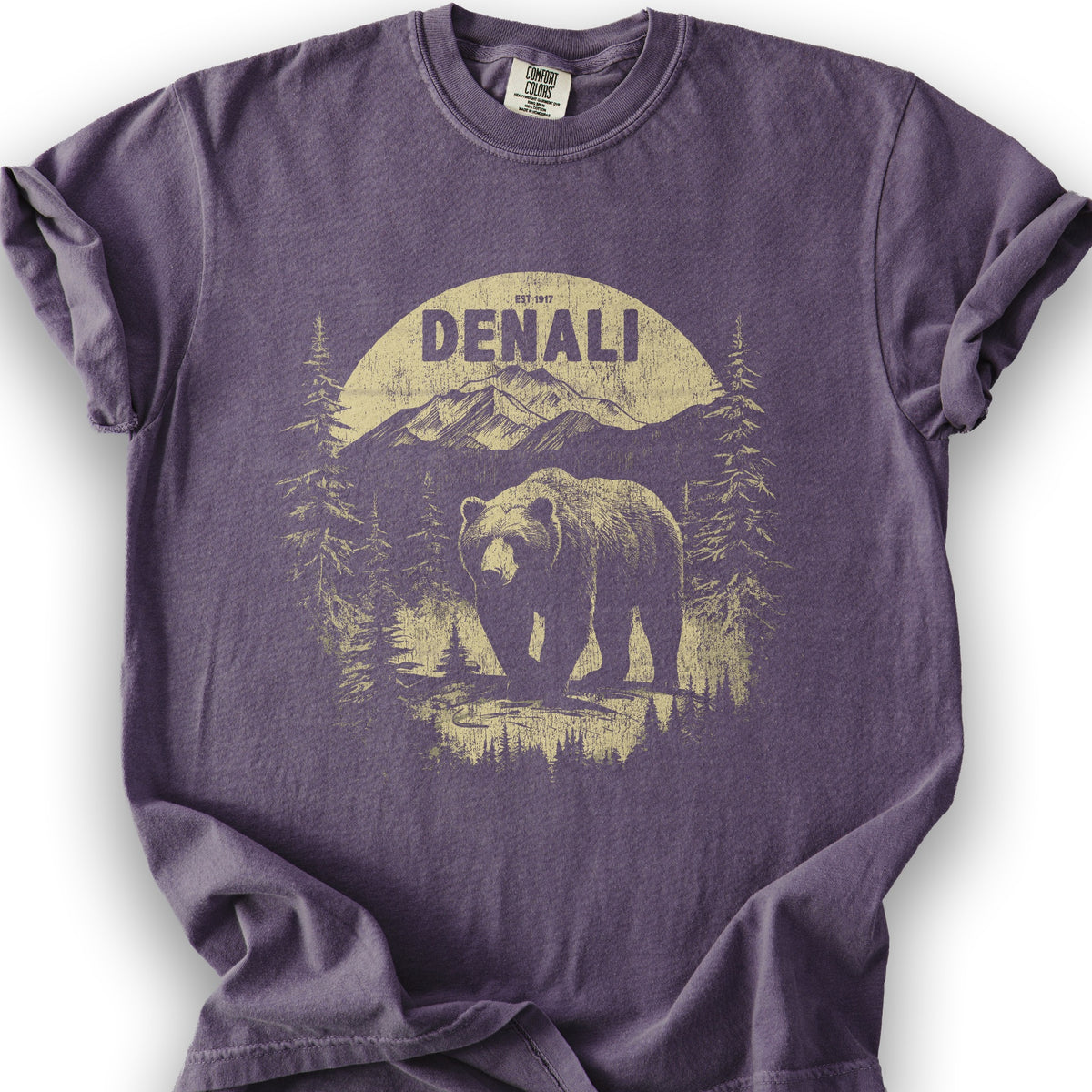 Denali National Park "Grizzly Bear" T-Shirt - Grape