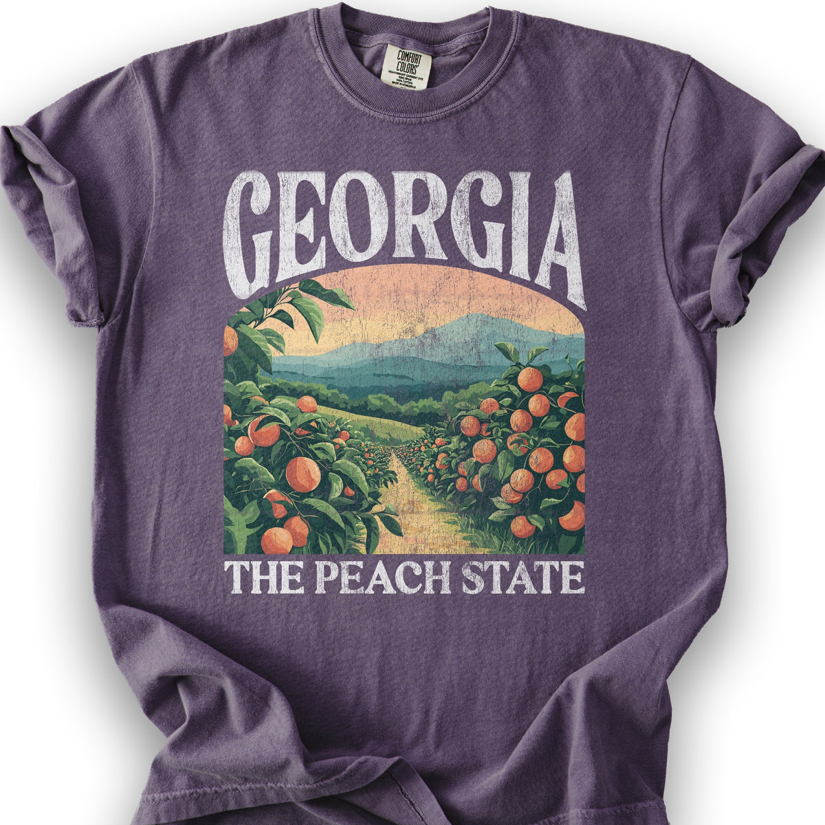 Georgia The Peach State "Big and Bold" T-Shirt - Grape