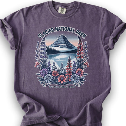 Glacier National Park "Wildflower" T-Shirt - Grape