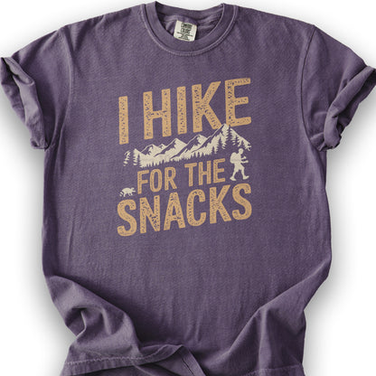 I Hike for the Snacks T-Shirt - Grape