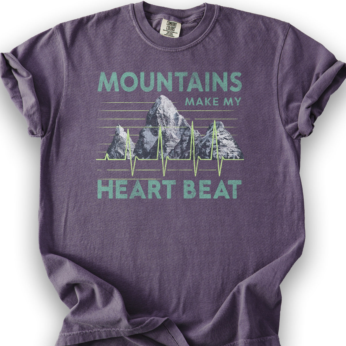 Mountain Lover "Heartbeat" T-Shirt - Grape