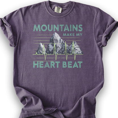 Mountain Lover "Heartbeat" T-Shirt - Grape