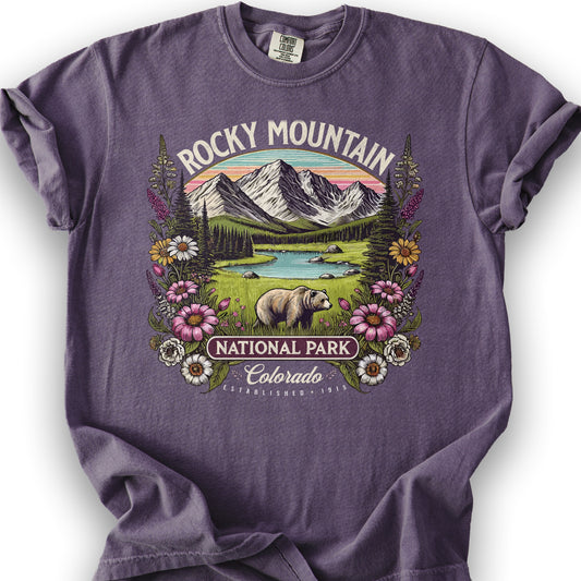 Rocky Mountain National Park "Wildflower" T-Shirt - Grape