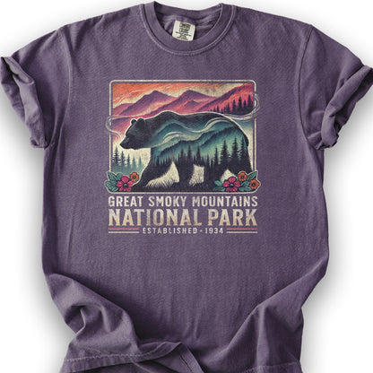 Great Smoky Mountains "Mountain Bear" T-Shirt - Grape