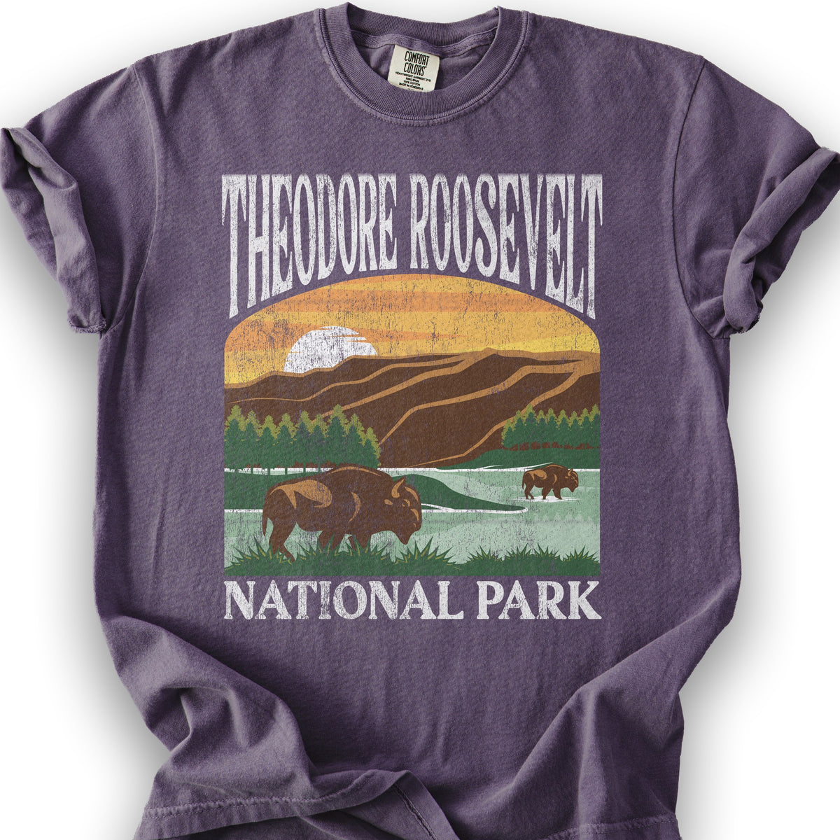 Theodore Roosevelt National Park "Big and Bold" T-Shirt - Grape