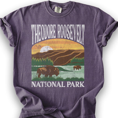 Theodore Roosevelt National Park "Big and Bold" T-Shirt - Grape