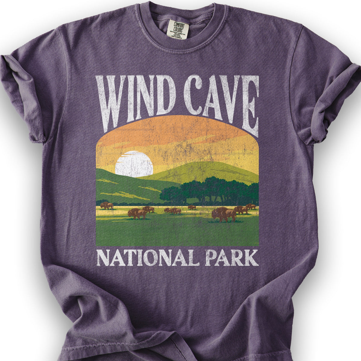 Wind Cave National Park "Big and Bold" T-Shirt - Grape