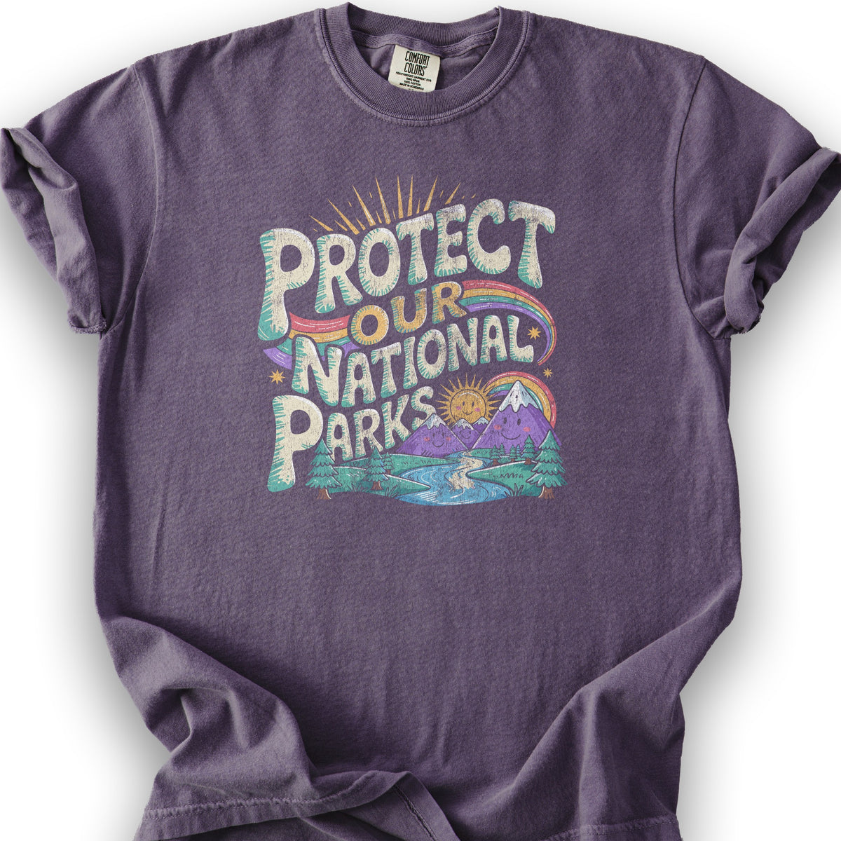 Protect Our Parks "Happy Hippie" T-Shirt - Grape