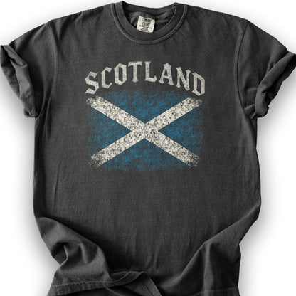 Scotland Distressed Vintage Flag T-Shirt - Graphite