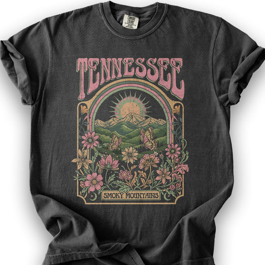 Tennessee Smoky Mountains Butterfly T-shirt - Graphite
