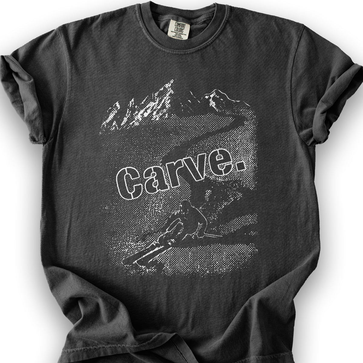Carve Ski Print T-shirt - Graphite