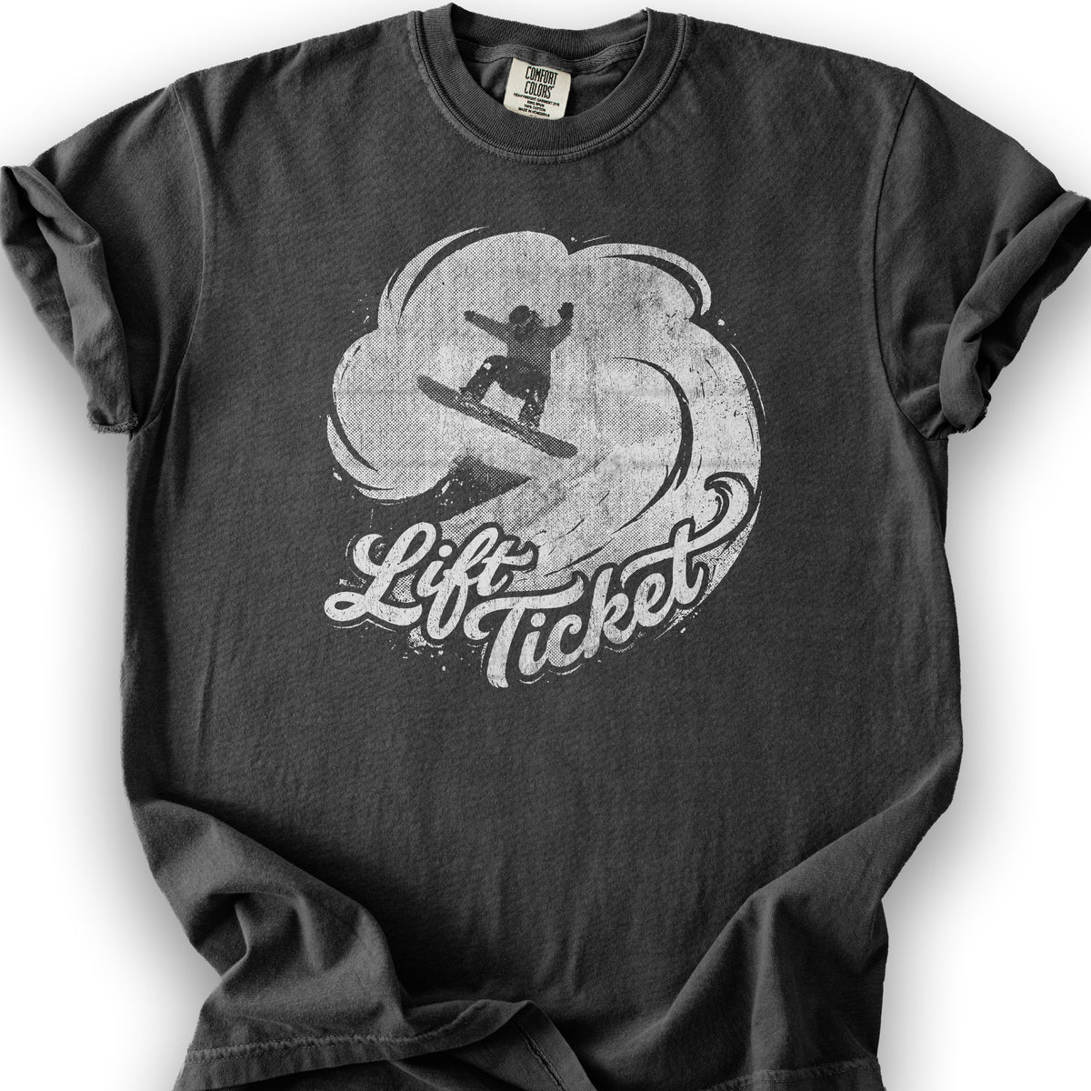 Lift Ticket Snowboard T-shirt - Graphite