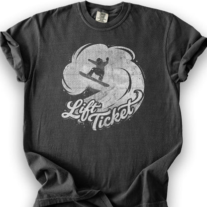 Lift Ticket Snowboard T-shirt - Graphite