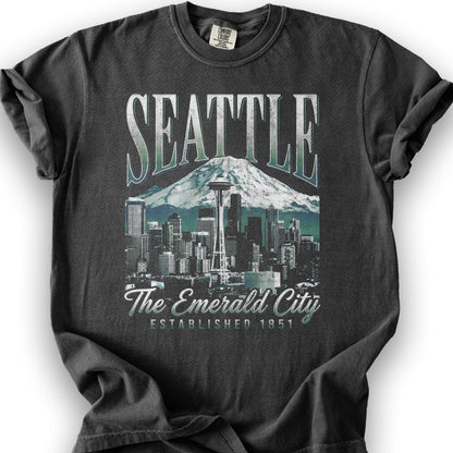 Seattle 90's Halftone T-Shirt - Graphite