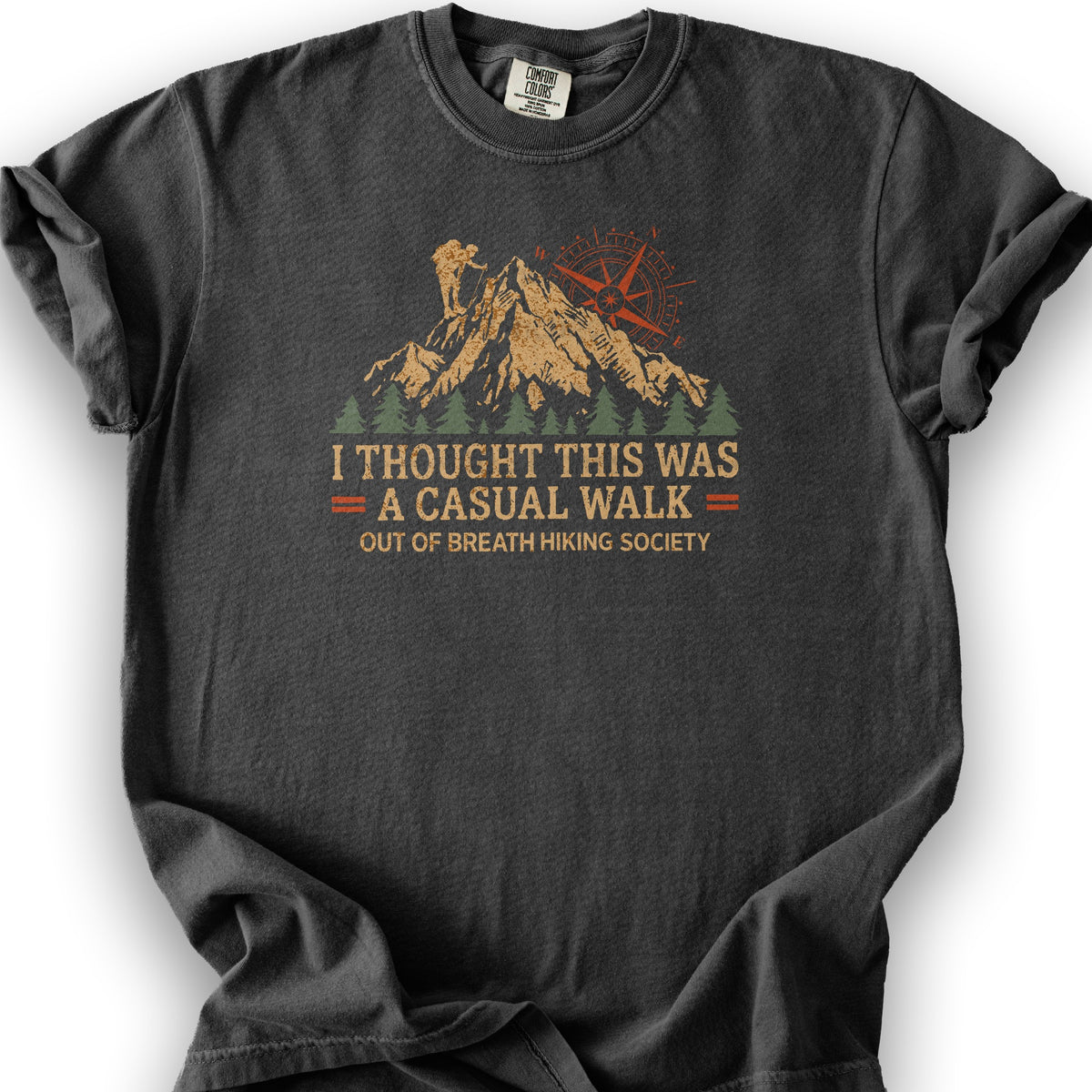 Casual Walk Hiking T-Shirt - Graphite