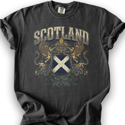 Scotland Rampant Flag T-Shirt - Graphite