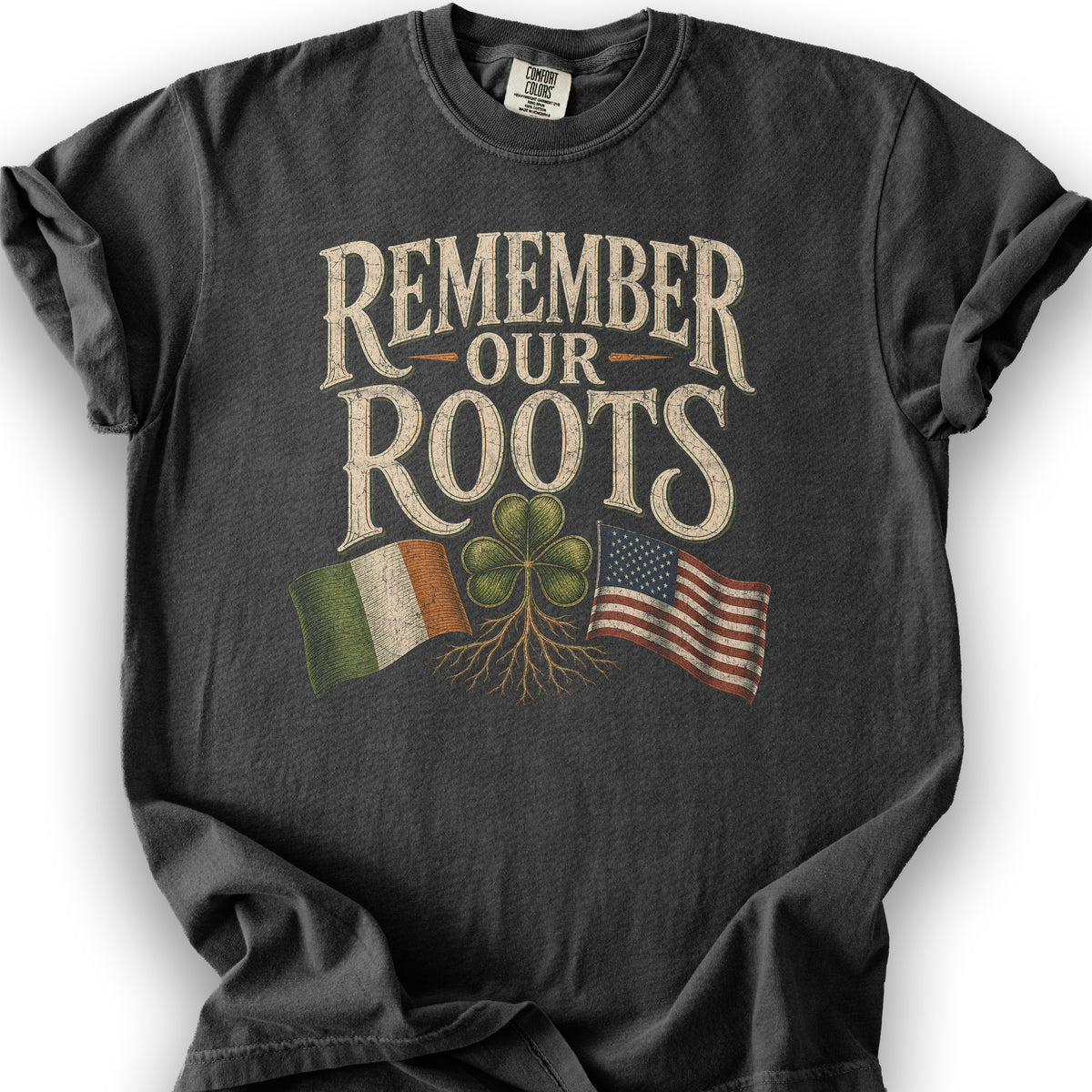 Remember Irish Roots T-Shirt - Graphite