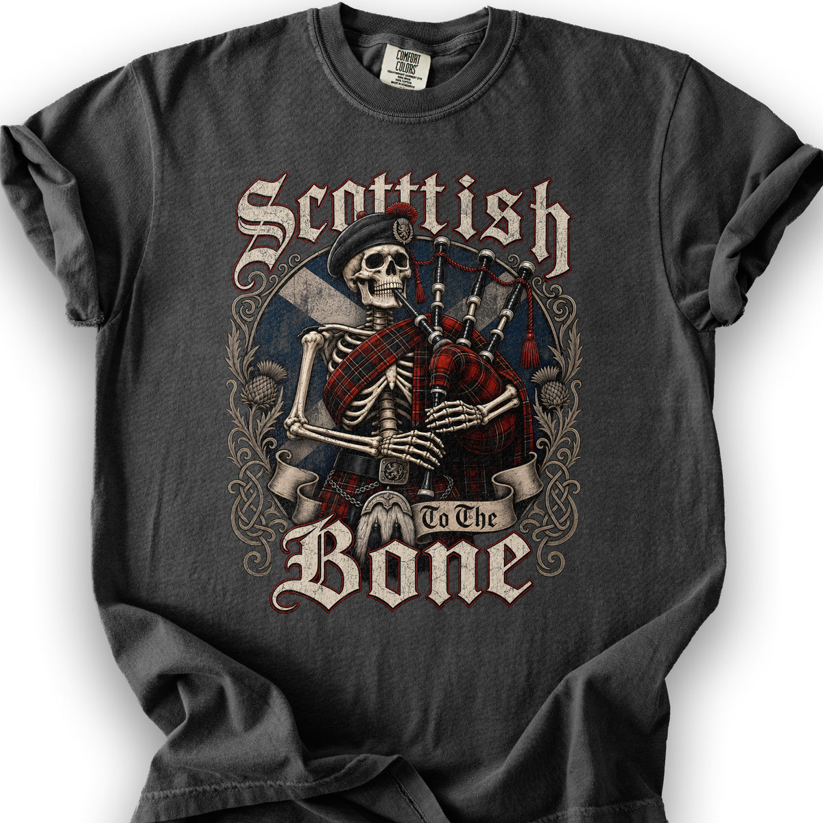 Scottish Boney Piper T-Shirt - Graphite