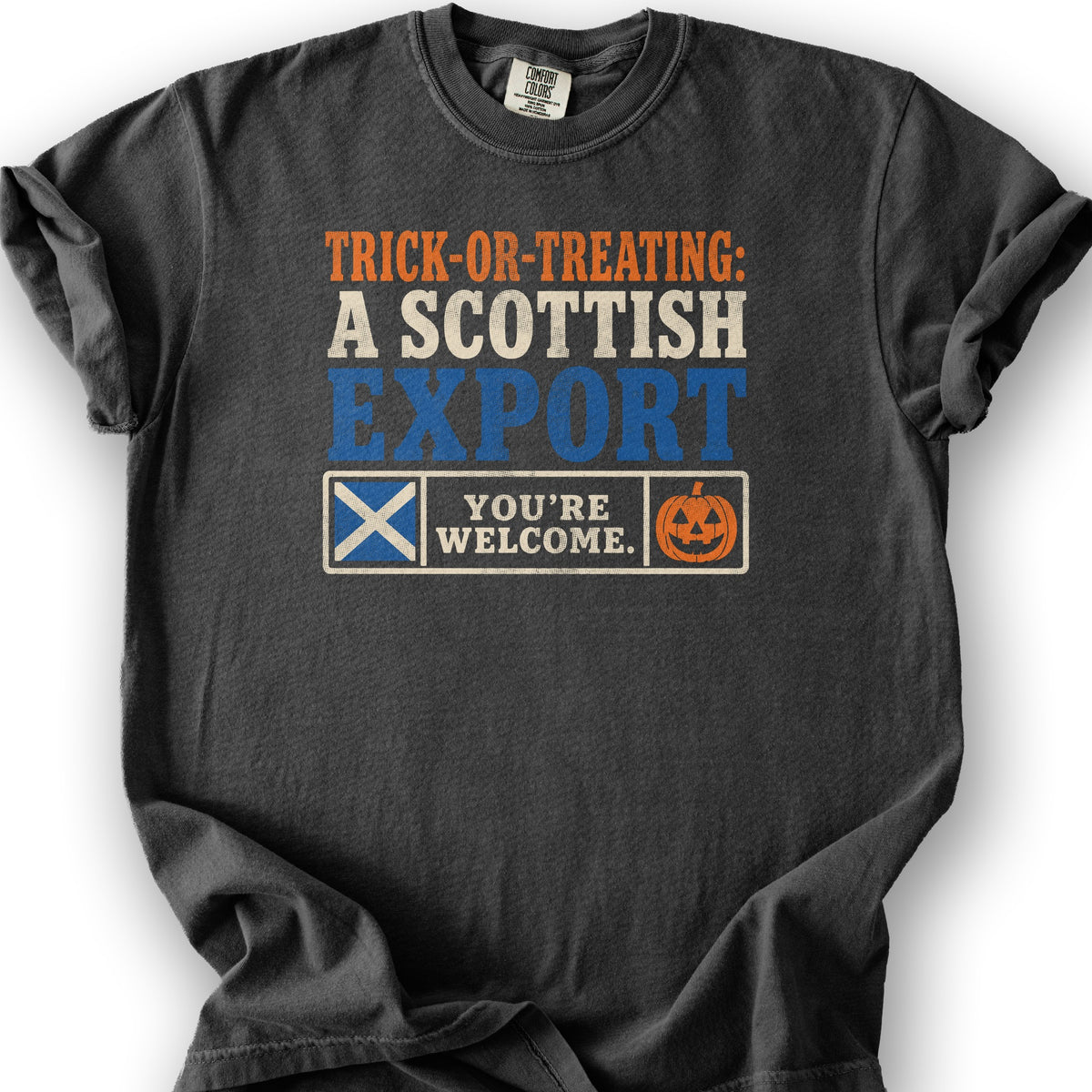 Trick Or Treat Scottish T-Shirt - Graphite