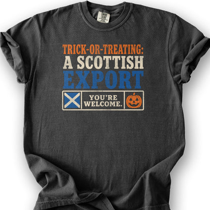 Trick Or Treat Scottish T-Shirt - Graphite