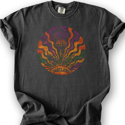 Groovy Scotland Thistle T-Shirt - Graphite
