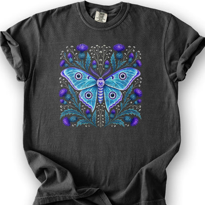 Emperor Moth Thistle T-Shirt - Graphite