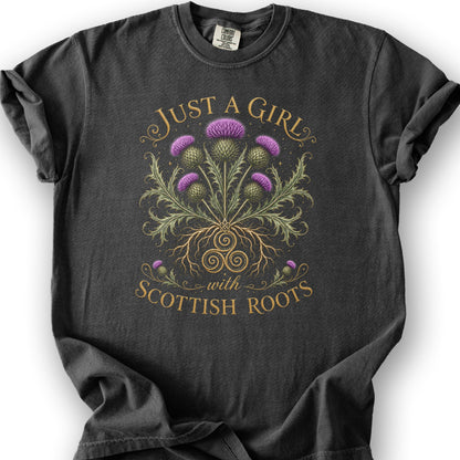 Scottish Roots Girl T-Shirt - Graphite