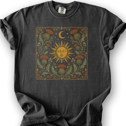 Celestial Thistles T-Shirt - Graphite