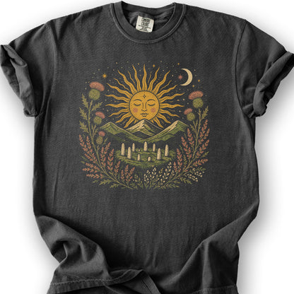 Celestial Standing Stones T-Shirt - Graphite