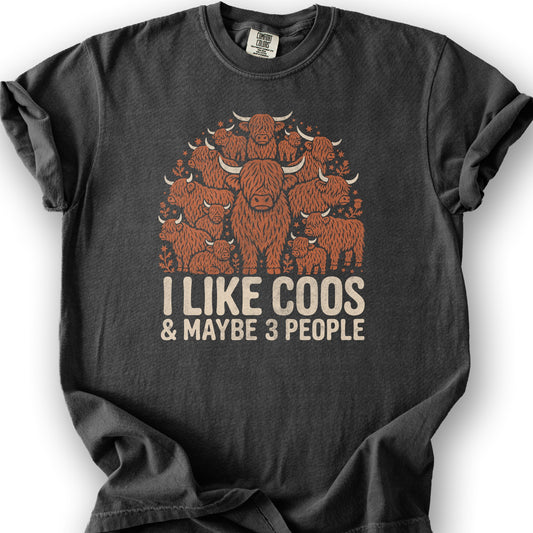 I Like Coos T-Shirt - Graphite