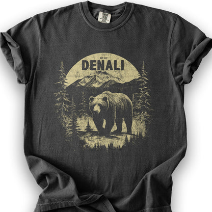 Denali National Park "Grizzly Bear" T-Shirt - Graphite