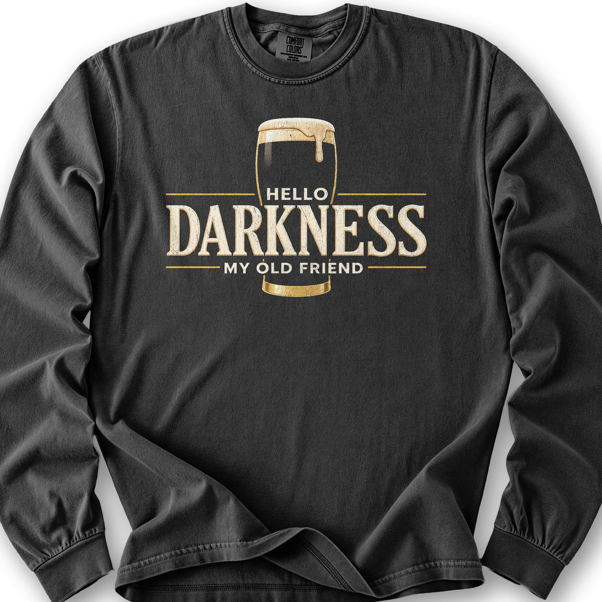 Darkness My Old Friend Long Sleeve Shirt - Graphite