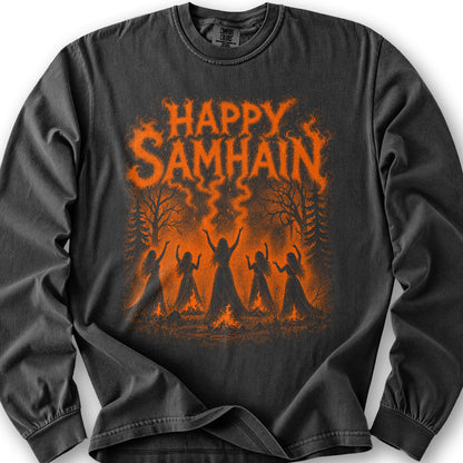 Happy Samhain Druid Long Sleeve Shirt - Graphite