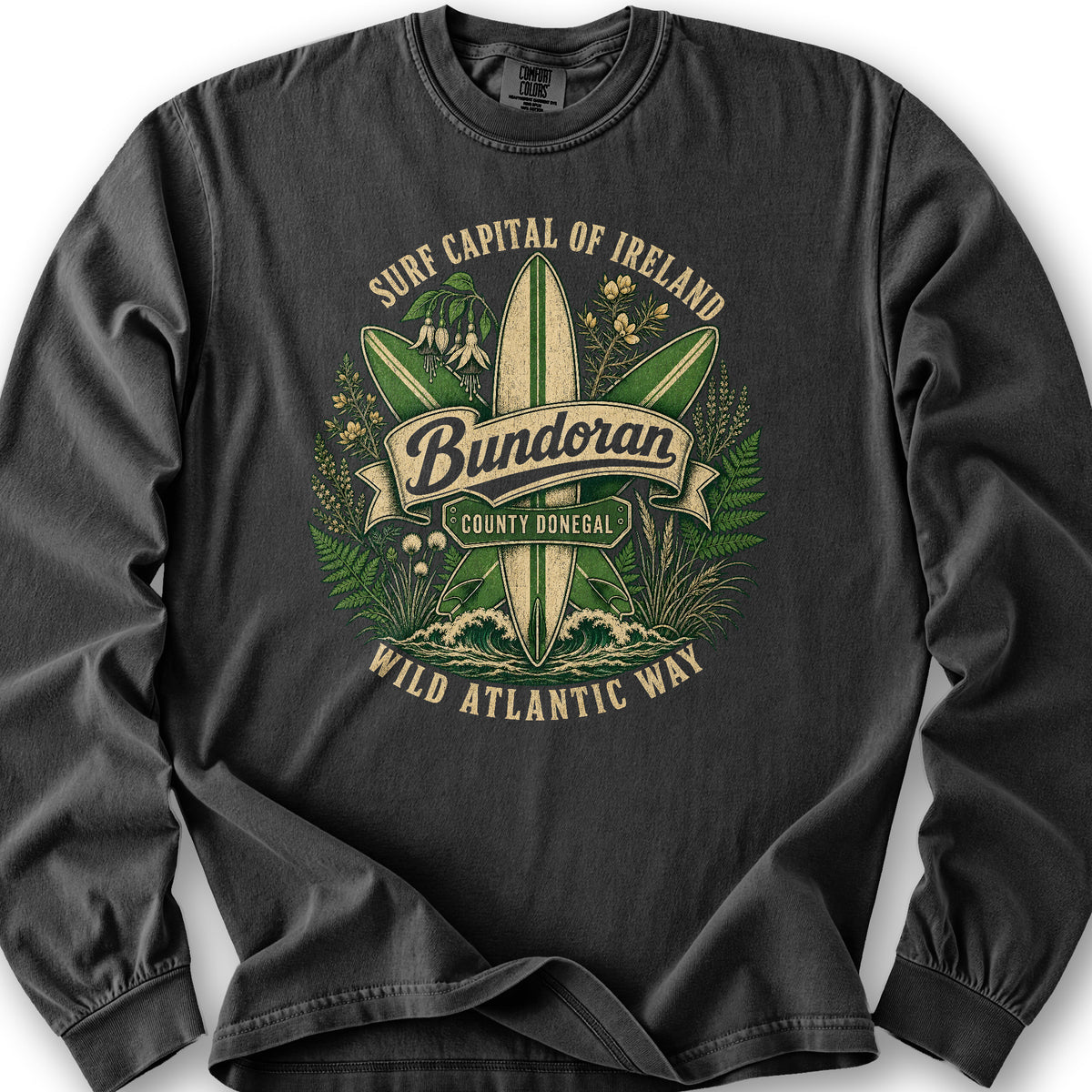 Bundoran Surf Capital Long Sleeve Shirt - Graphite