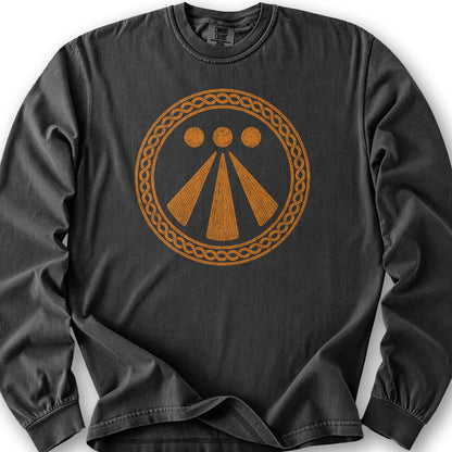 Awen Celtic Knot Long Sleeve Shirt - Graphite