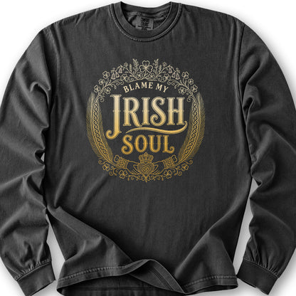 My Irish Soul Long Sleeve Shirt - Graphite